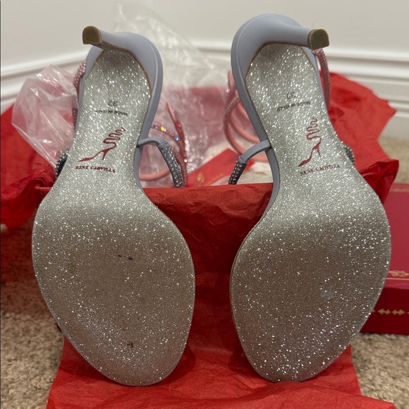 René Caovilla Crystal Spiral Heels Sandals Size 37 | Iconic Bridal Evening - Picture 9 of 10